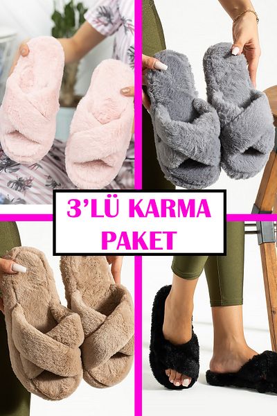 StWenn Συσκευασία με 3 Παντόφλες Εσωτερικού Χώρου Παντόφλες Προίκας Χειμερινές Παντόφλες Χωρίς Ηχητική Ελαφριά Σόλα