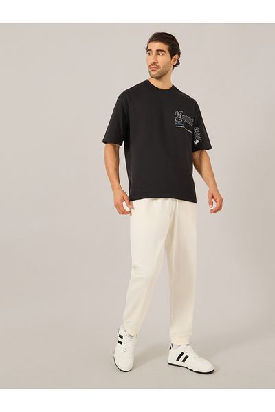 Styli بنطال رياضي Eco-Earth Slim Fit Terry مع جيوب جانبية