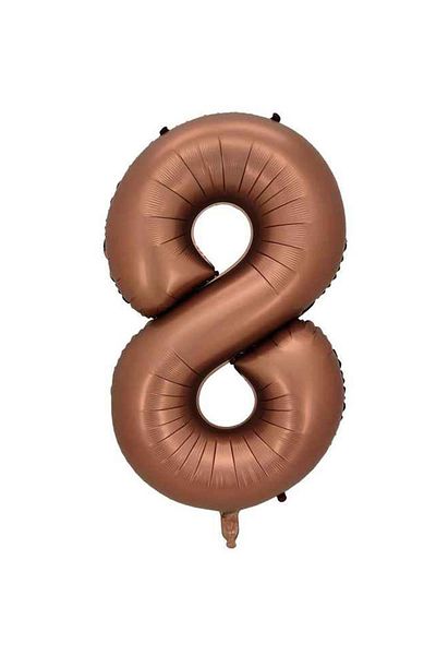 Patladı Gitti 8 Number Caramel Foil Balloon 34 Inch 76-82 cm