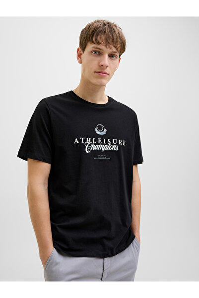 REBEL By Styli تي شيرت بقصّة عادية ورقبة دائرية وطبعة شعار