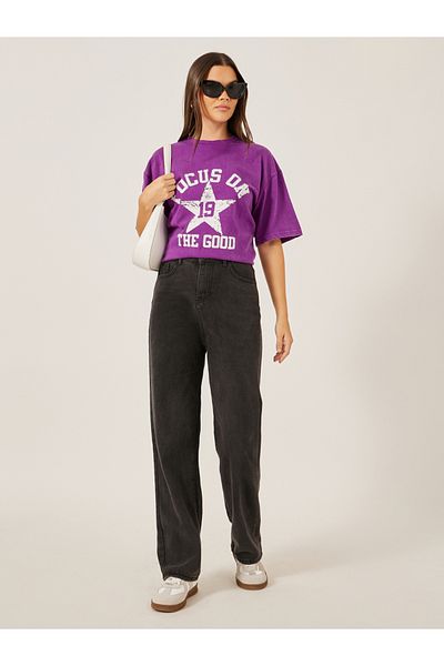 Styli Mid Rise Five-Pocket Straight Fit Jeans