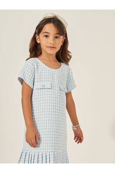 Styli Plaid Midi Skater Dress