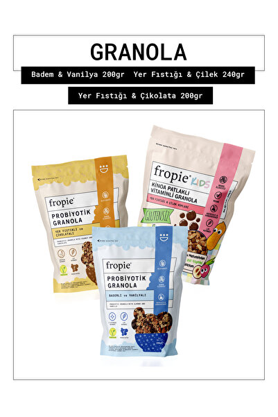 FROPİE Fropie Badem & Vanilya - Kids Yer Fıstığı & Çilek Küpleri - Yer Fıstığ...