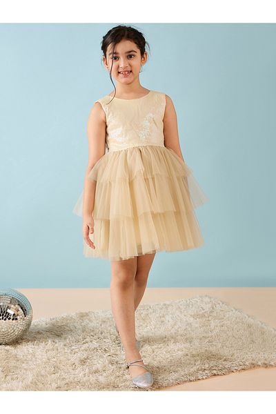 Stylo Bug By Styli Embellished Layered A-Line Dress