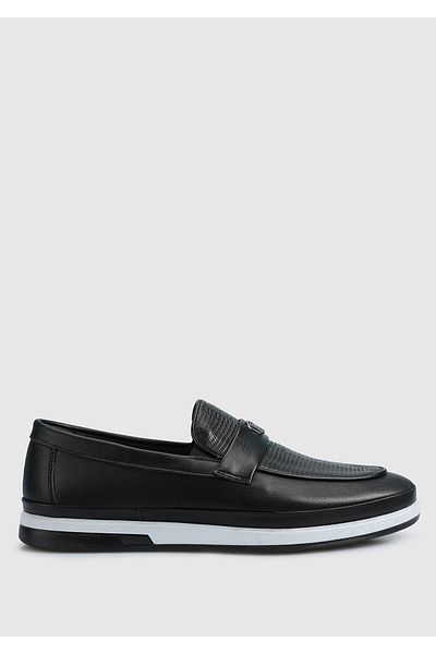 Provoq Men's Black Leather Shoes