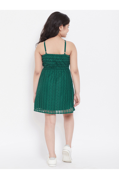 Stylo Bug By Styli Self Design Halter Neck A-Line Dress