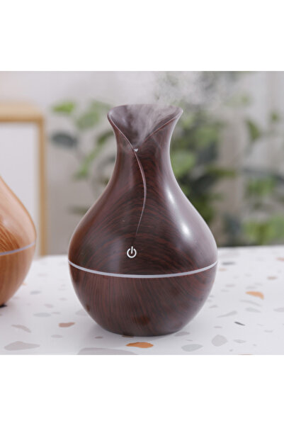 Livava Dokunmatik Buhurdanlık Difüzörü, Hava Nemlendirici, 14x10 - Kahverengi