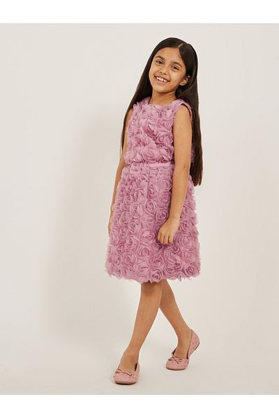 Styli Roses Applique Mesh Skirt