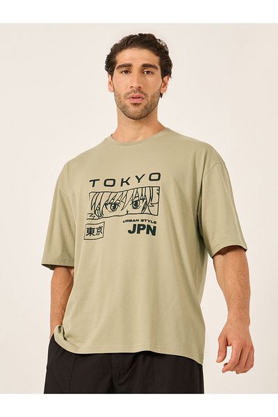 Styli Tokyo Graphic Print Short Sleeve Oversized T-Shirt