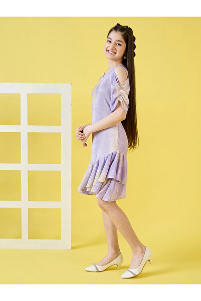 Stylo Bug By Styli Ombre Striped Asymmetric A-Line Dress