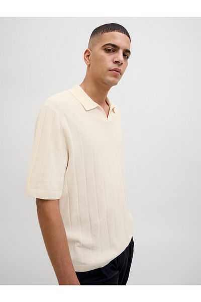 Jack & Jones قميص بولو مخطط بأكمام قصيرة