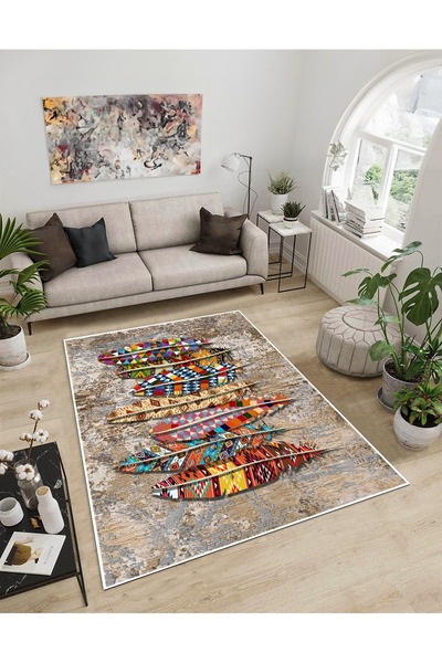 Dijidekor Shine M(81) Covor decorativ digital cu imprimeu multicolor, fără fr...