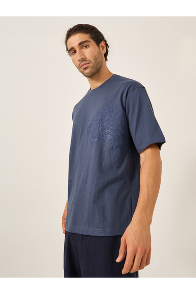 Styli تي شيرت جيرسي كبير الحجم مطبوع عليه نمر