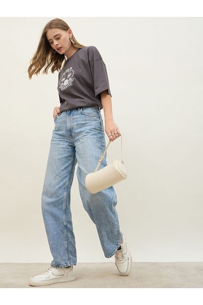 Styli Embroidered Dropped Shoulder Oversized T-Shirt