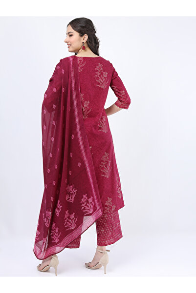 Vishudh By Styli Women Cotton Kurta Set with Dupatta