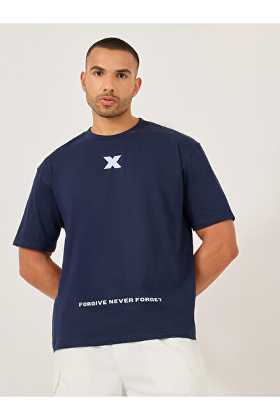 Styli Minimal Graphic Print Oversized Pure Cotton T-Shirt