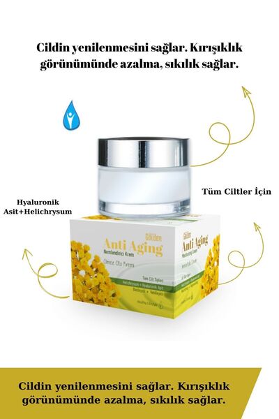 WORLD GOLDEN Elysıan Pure Bıocosmetıcs Ölmez Otu Kremi 50 ml – Kırışıklık Kar...