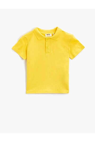 ESKİŞEHİR YUMURCAK Children's Polo Collar Short Sleeve Solid Color Tshirt
