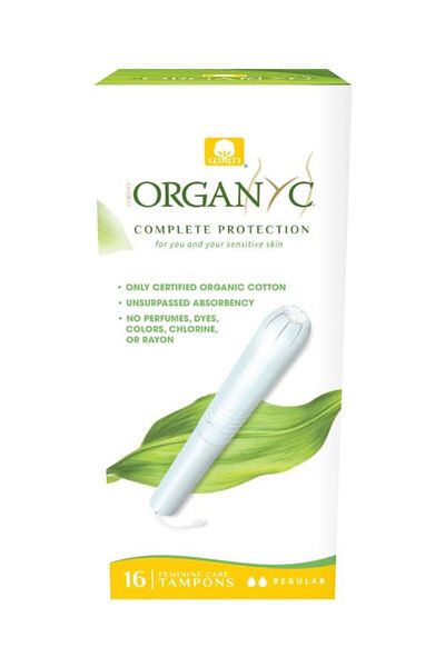 Organyc Ombilite Protection Organic Feminine Care Tampons with Cardboard Applicator, Regular, 16 Count