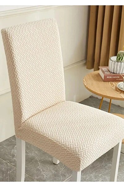 Hacer Likrali Kümaş Desenli Sandalye Örtüsü, Lastikli, Esnekli ,kaliteli Sandalye Kılıfı 1 Adet