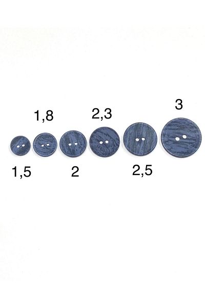 karantuhafiye Wooden Look Plastic Button / Navy Blue / 02732 / 2.5 cm