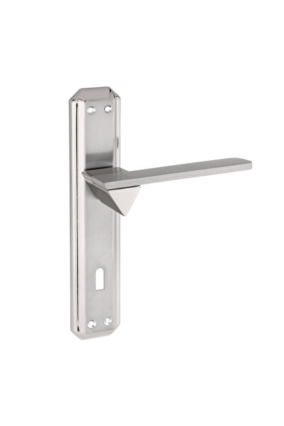 zerafev Lüks Laura Gizem Aynalı Alüminyum Kapı Kolu (Kapı Kulbu) (Oda Tipi) N...