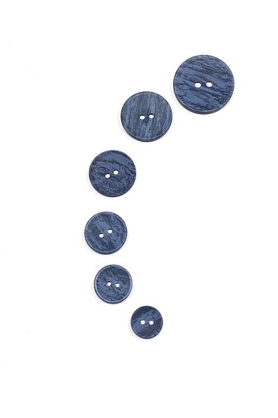 karantuhafiye Wooden Look Plastic Button / Navy Blue / 02732 / 2.5 cm