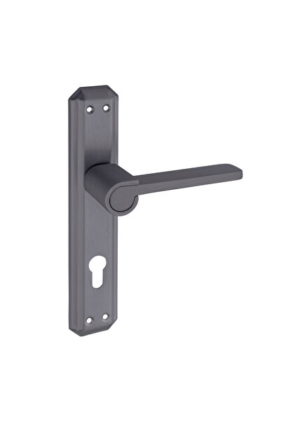 zerafev Zarafet Gizem Aynalı Alüminyum Kapı Kolu (Oda/Yale/WC) Antrasit