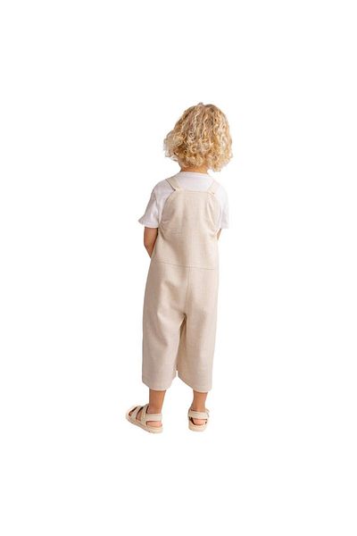 Oliven The Kid Tug Embroidered Linen Salopet Natural