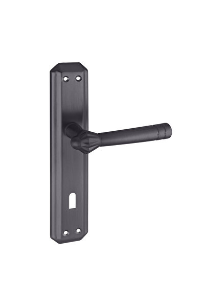 zerafev Lüks Yalı Koleksiyonu Gizem Aynalı Alüminyum Kapı Kolu (Kapı Kulbu) (Oda Tipi) Antrasit