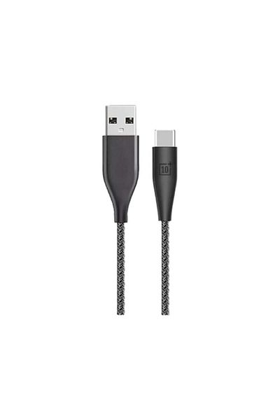 Generic TENPLUS 1m Fabric Type-C Cable +10 Black