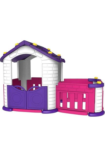 ALBADER Children's Playhouse, Playground for Kids, Playset With Courtyard, Outdoor Garden Toys