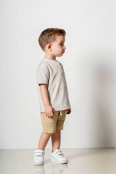 bombe Baby Kids Natural Cotton 2-Piece Shorts Set Trend Fashion Bottom Top Set