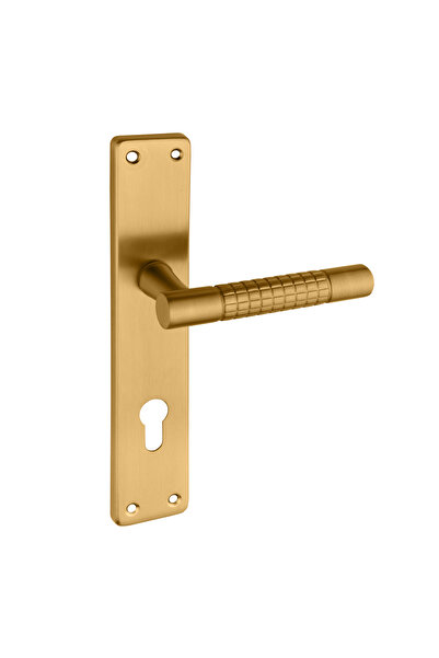 zerafev Lüks Stil Arma Aynalı Alüminyum Kapı Kolu (Kapı Kulbu) (Oda Tipi) Mat...