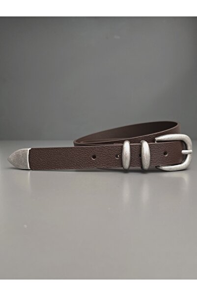 Kemerix 100% Genuine Leather Tin Coated Bitter Brown Belt with Tool Buckle