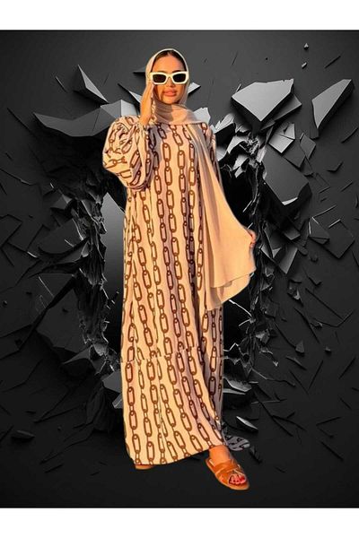 Freeista Plus Size Mink Hijab Dress Fr 2504295