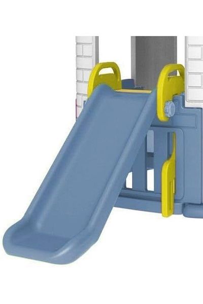 ALBADER Big Children House With Slide, Playhouse For Kids, House for Backyard, Playset With Slide