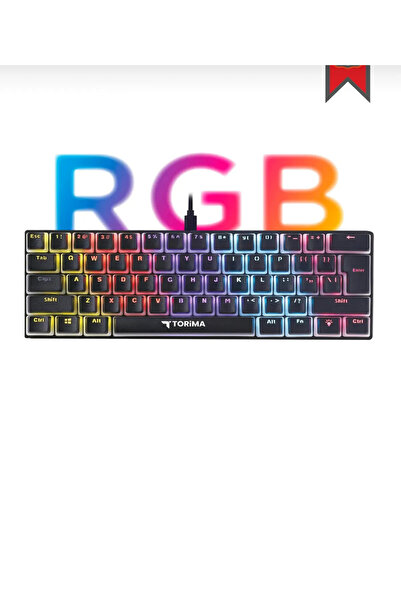 labordışticaret T60 Beyaz Mavi Switch Rgb Klavye Kablolu Gaming Oyuncu Klavyesi