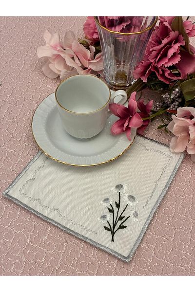 Mustgross Coffee Side Presentation Napkin - 6 Pieces with Fabric Naka for Coffee and Cocktail