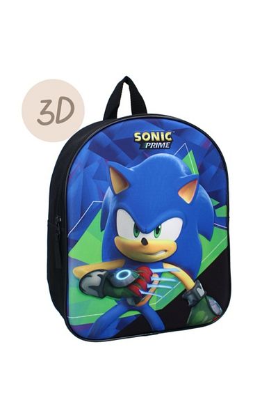 Sonic Ghiozdan gradinita 3D Sonic Prime Time, 32 x 26 x 11 cm