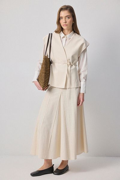 Touché Privé Leather Strap Straw Bag