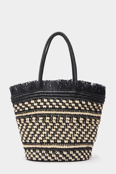 Touché Privé Patterned Straw Bag