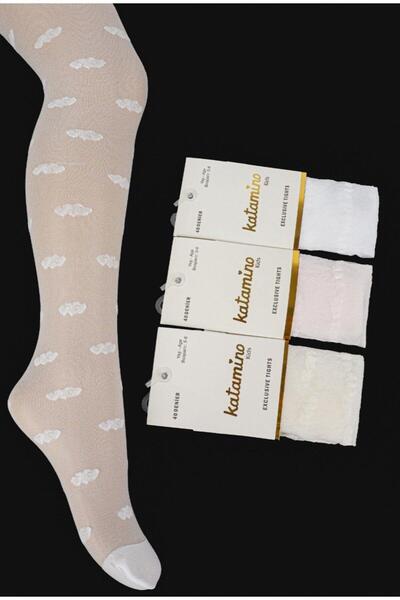 KIPIRIK BABY 3 Adet Kız Çocuk Yazlık Kalp Desenli Ince Külotlu Çorap