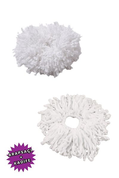 Loggia Set de 2 agrafe de păr din catifea și arabă, cu elastic plin, pentru femei, 2 buc.