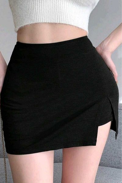 BENİMOLMALI Fusta mini sexi cu pantaloni scurți în interior și fustă scurtă cu talie elastică