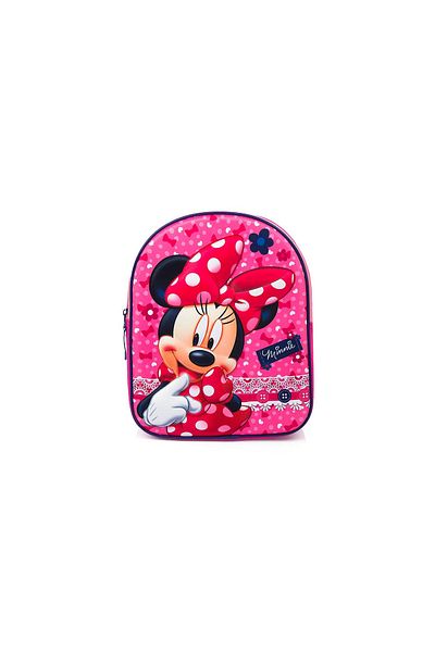 Disney Ghiozdan fete, Minnie, cu imprimeu 3D, roz, 31 x 25 x 10 cm