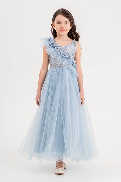 happyTekstil Girl's Evening Dress Graduation Dress - Indigo
