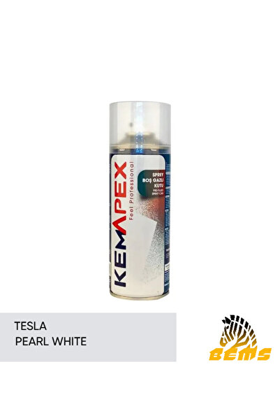 KEMAPEX Tesla Pearl White (Sedefli İnci Beyazı) Rötüş Sprey Boya 400Ml