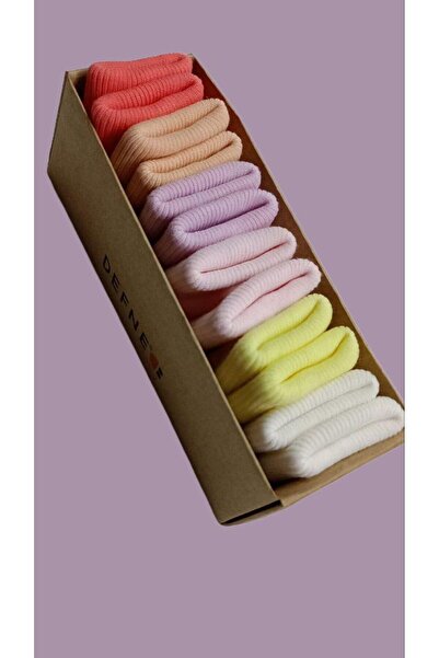Butik 6 Pairs Unusex Baby Socks with Rud Born Newborn Box