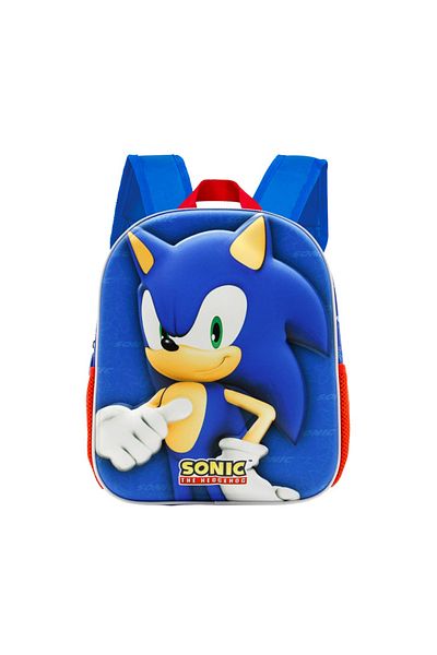 Sonic Ghiozdan prescolari Sonic the Hedgehog, design 3D, 31 x 26 x 11 cm